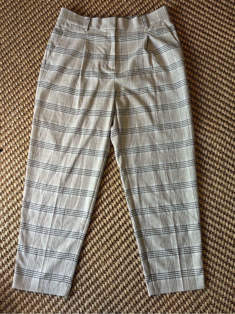 Loft Plaid Cropped Dress Pants
